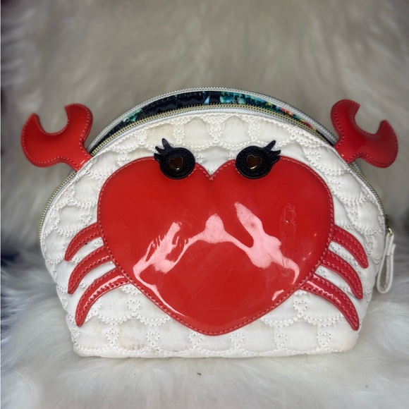 Betsey Johnson Kitsch Crab Cosmetic Bag - Picture 2 of 9